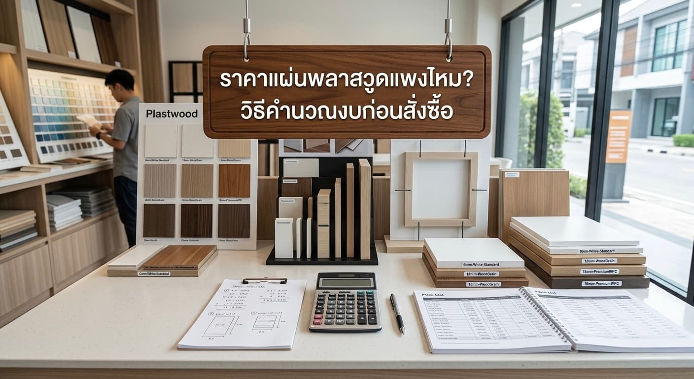 ราคาแผ่นพลาสวูดแพงไหม? วิธีคำนวณงบก่อนสั่งซื้อ
