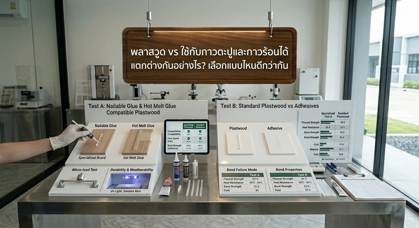 พลาสวูด vs ใช้กับกาวตะปูและกาวร้อนได้ แตกต่างกันอย่างไร? เลือกแบบไหนดีกว่ากัน